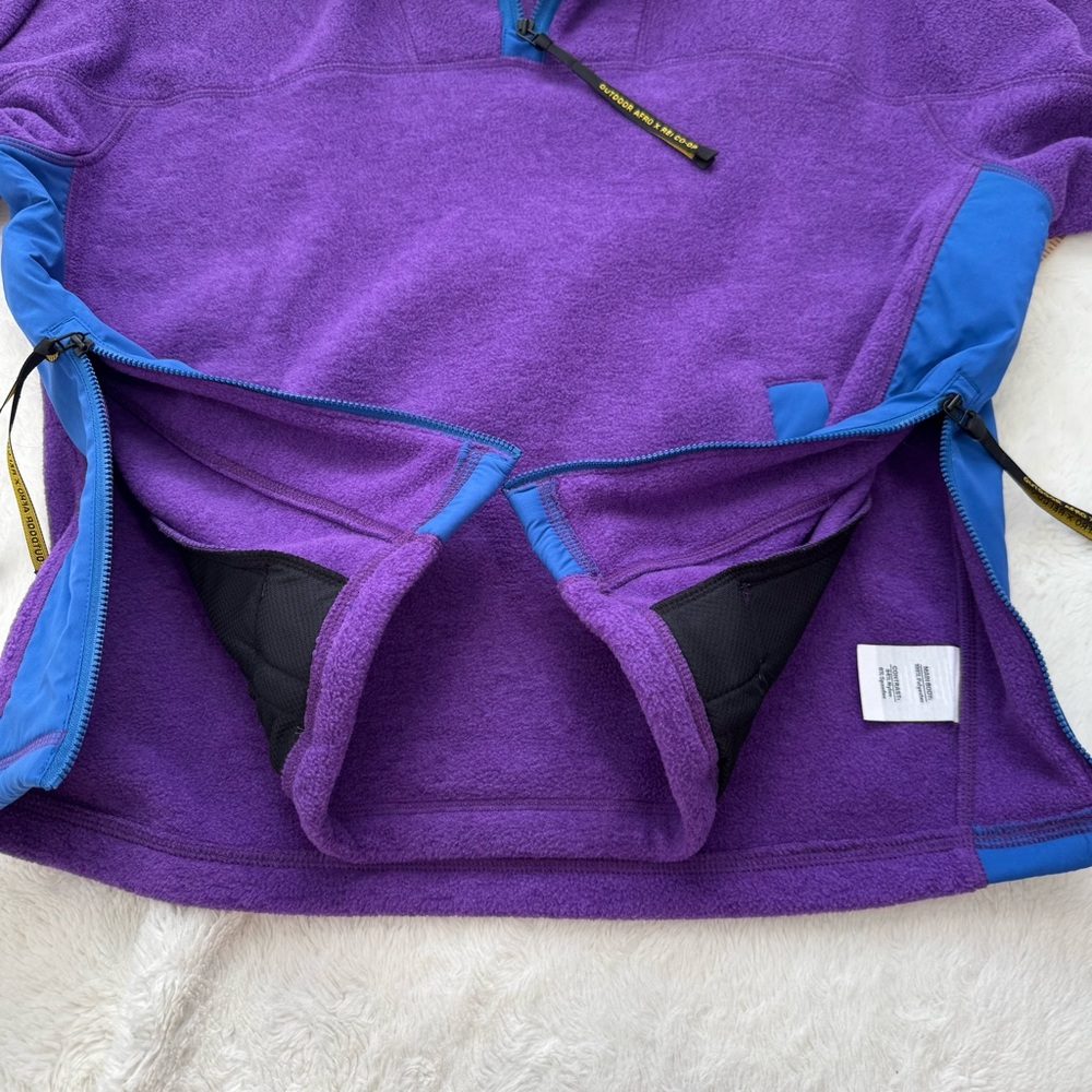 Outdoor Afro x REI‎ Co-Op Sweater Women's Large Purple Fleece Outdoor Athleisure - Picture 10 of 12